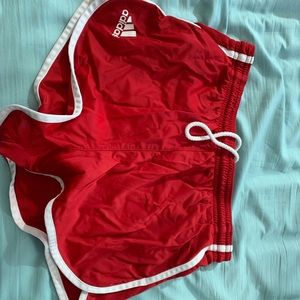 Adidas running shorts red